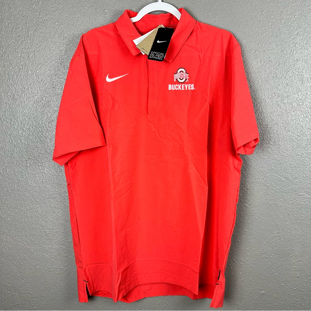 Nike Ohio State Buckeyes On Field Dri-Fit Polo Men's Xlarge Red Nwt Dn5631-657